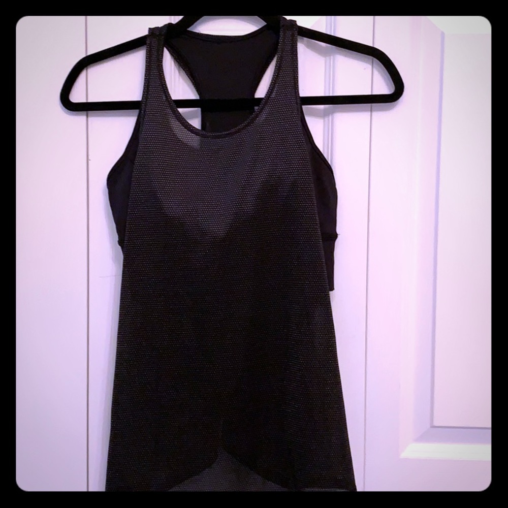 LULULEMON pushing limits 2 in 1 mesh tank Worn 1x
